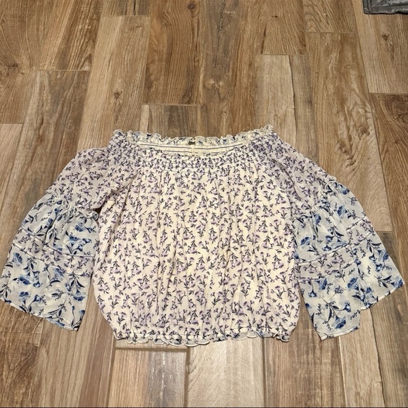 Free People Rose Valley Off the Shoulder Blouse - Picture 3 of 4